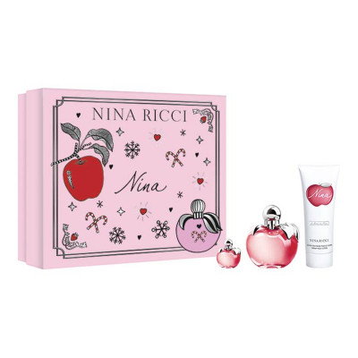NINA RICCI NINA EAU DE TOILETTE 50UN VAPORIZADOR + LOCION CORPORAL PERFUMADA 75ML + MINIATURA 4ML