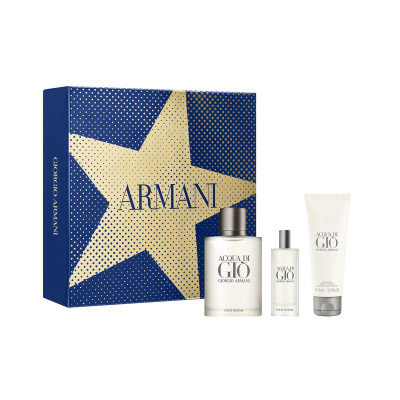 GIORGIO ARMANI ACQUA DI GIO EAU DE TOILETTE 100ML VAPORIZADOR + GEL DE BAÑO 75ML + MINIATURA 15ML VAPORIZADOR