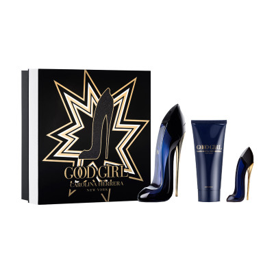 CAROLINA HERRERA GOODGIRL EAU DE PARFUM 80ML VAPORIZADOR + LOCION CORPORAL PERFUMADA 100ML + MINIATURA 1UN.