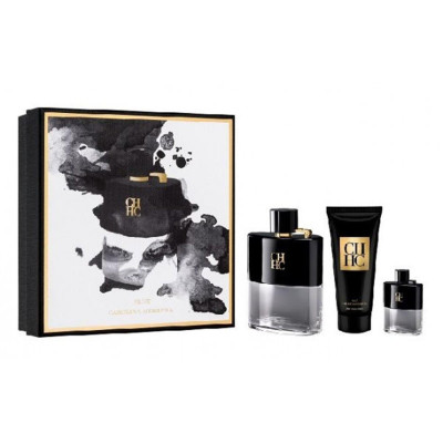 CAROLINA HERRERA CH MEN PRIVE EAU DE TOILETTE 100ML VAPORIZADOR + AFTER SHAVE BALSAMO 100ML + MINIATURA